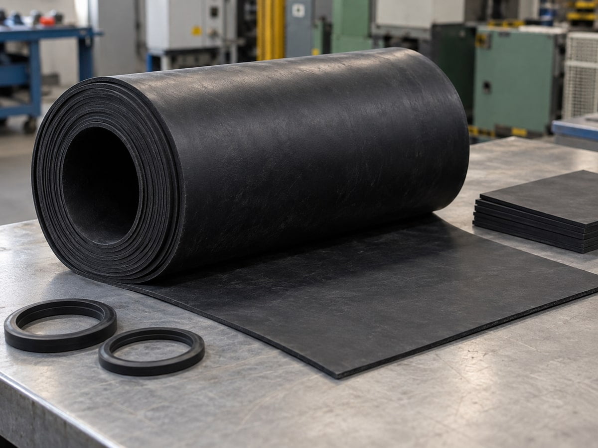 Illustrative image of rubber sheets and sealing rings